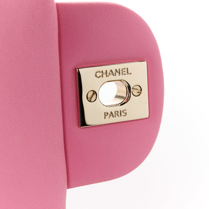 Chanel Lambskin Quilted Mini Top Handle Rectangular Flap Pink 7 of 12