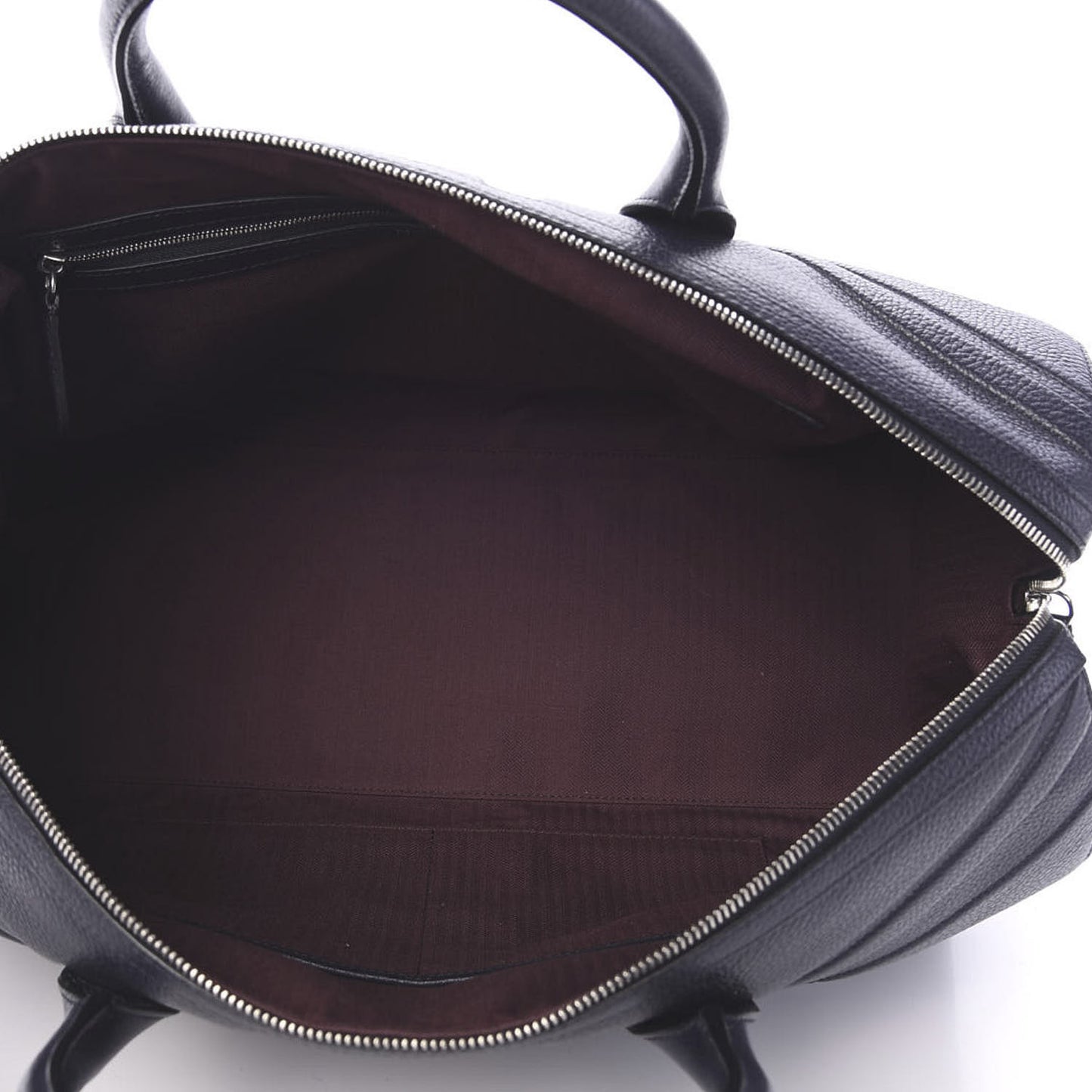 Small Grained Calfskin Embossed Flag Duffle Bag Midnight Blue