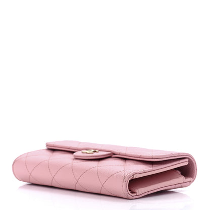 Chanel Caviar Quilted Medium Flap Wallet Pink 10 of 12