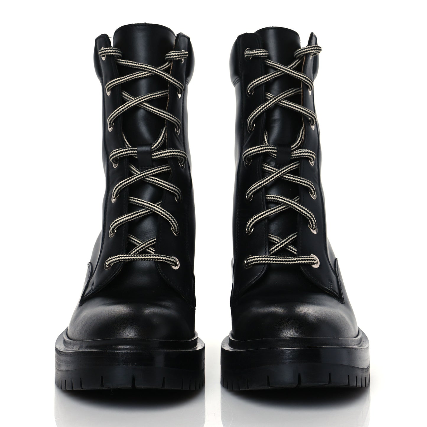 Calfskin Bridge Ankle Boots 36.5 Black