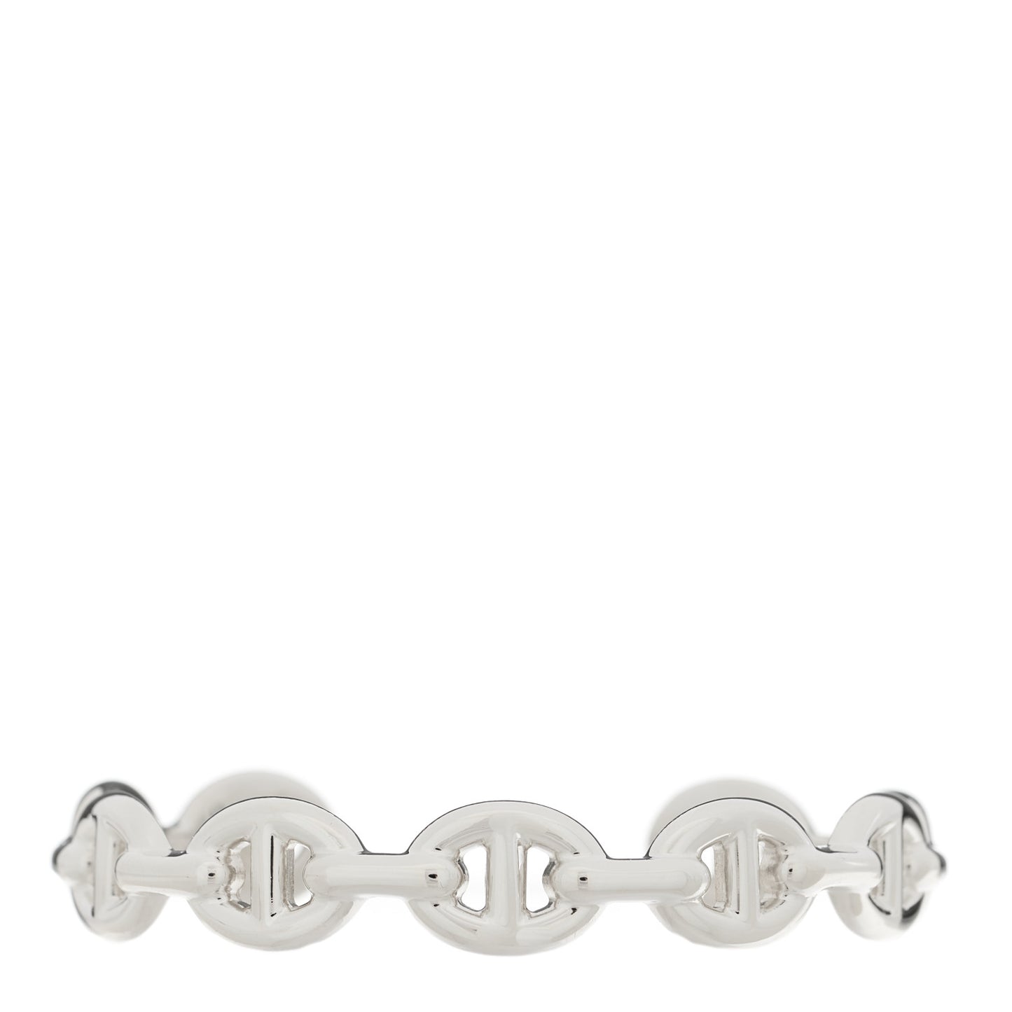 Sterling Silver MM Chaine d'Ancre Enchainee Cuff Bracelet SH