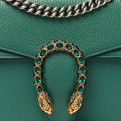 Gucci Pebbled Calfskin Small Dionysus Shoulder Bag Emerald 9 of 11