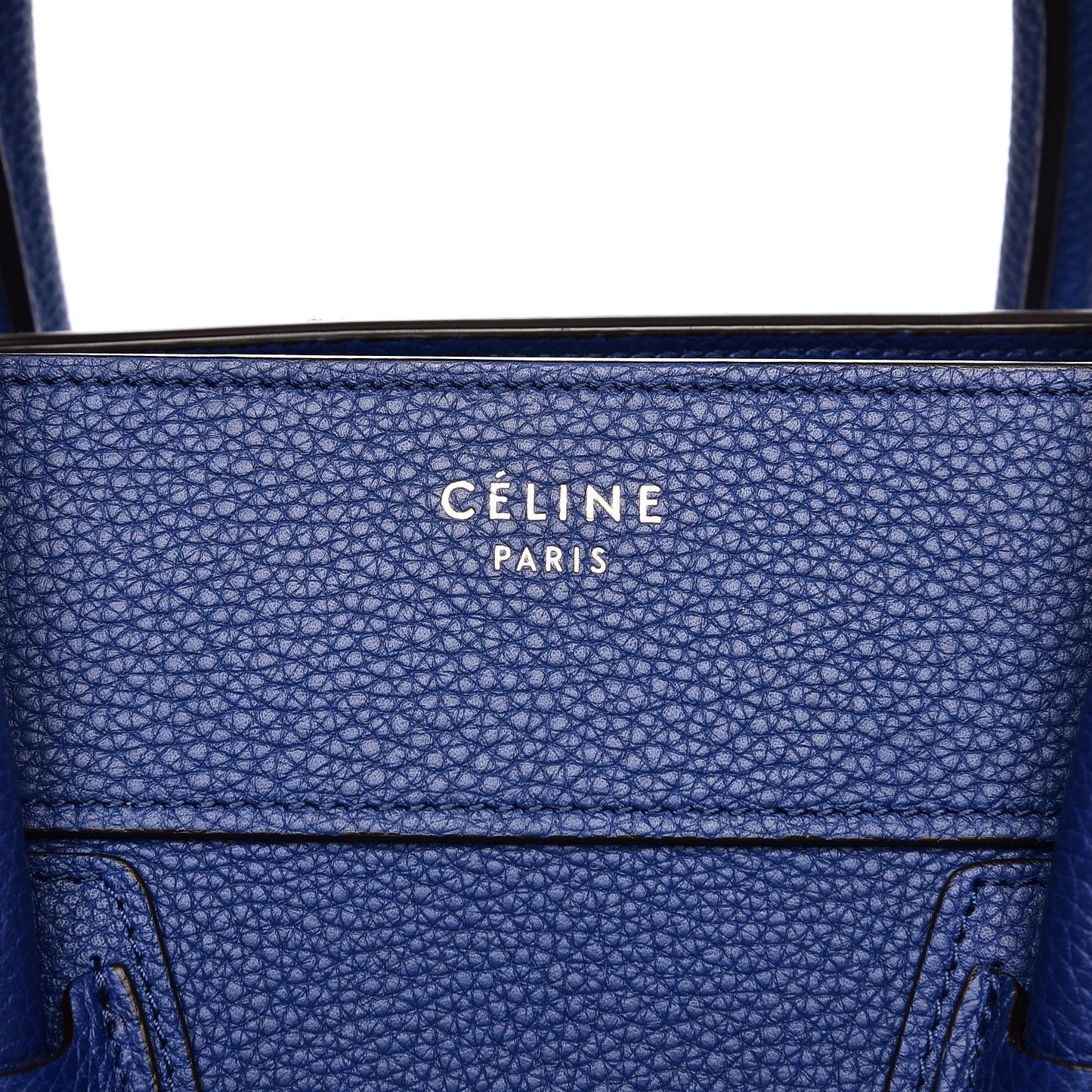 Drummed Calfskin Mini Luggage Indigo