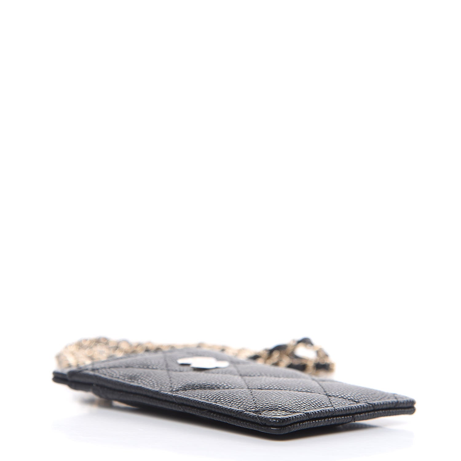 Chanel Caviar Quilted Card Holder On Chain Black 4 of 8