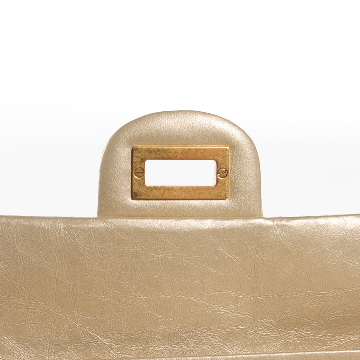 Metallic Aged Calfskin Quilted 2.55 Reissue 226 Flap Light Gold