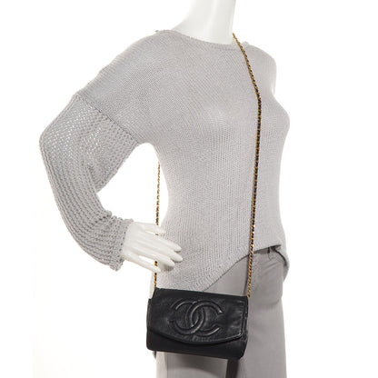 Chanel Caviar Timeless CC Wallet on Chain WOC Black 2 of 8