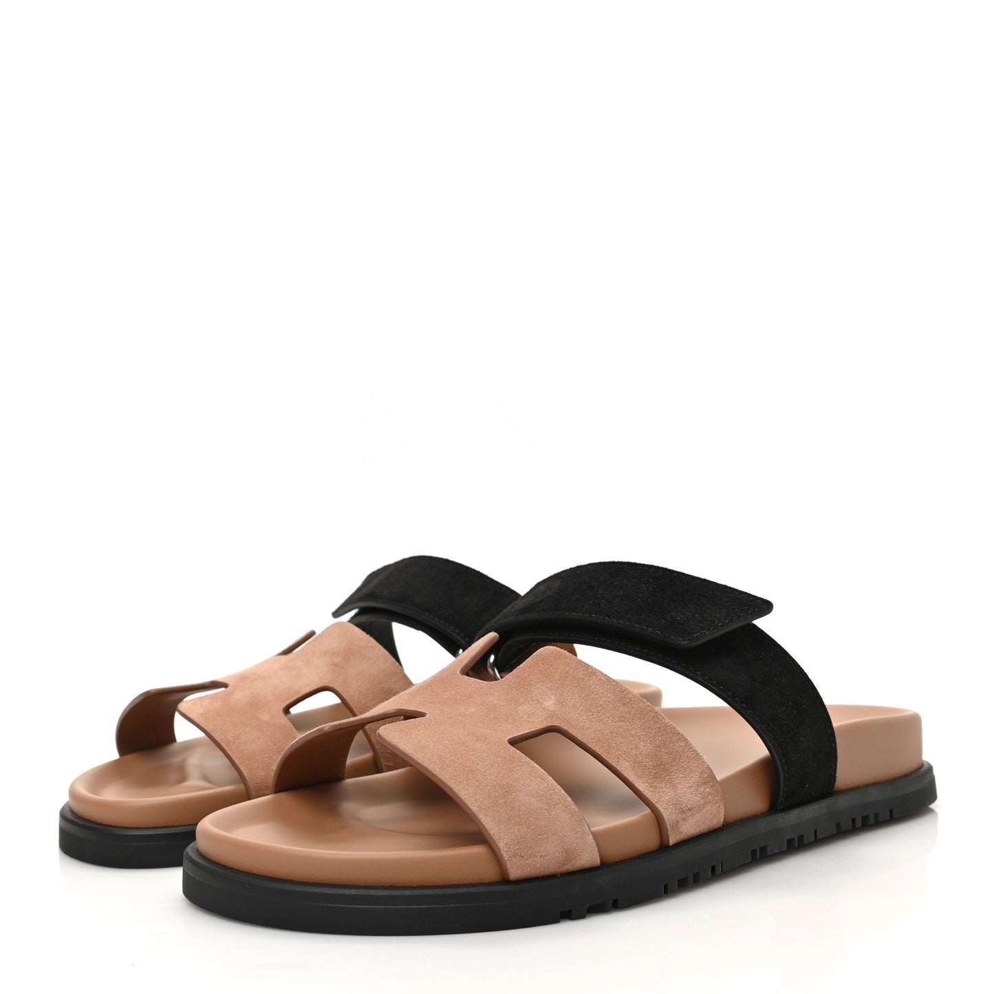 Suede Goatskin Womens Chypre Sandals 38 Rose Perle Black