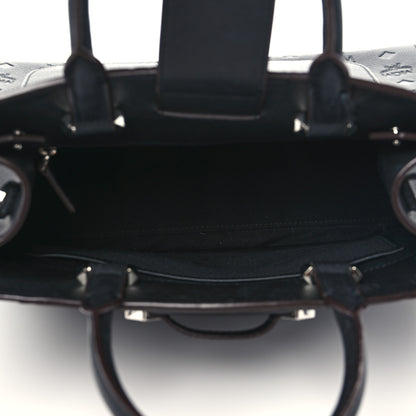 MCM Calfskin Ottoman Essential Visetos Medium Tote Bag Black 4 of 8