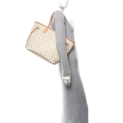 Louis Vuitton Damier Azur Neo Neverfull MM Rose Ballerine 2 of 9