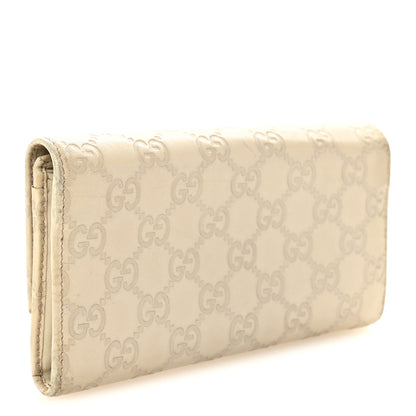 Gucci Shangai Calfskin Lovely Heart Continental Wallet Off White 3 of 10