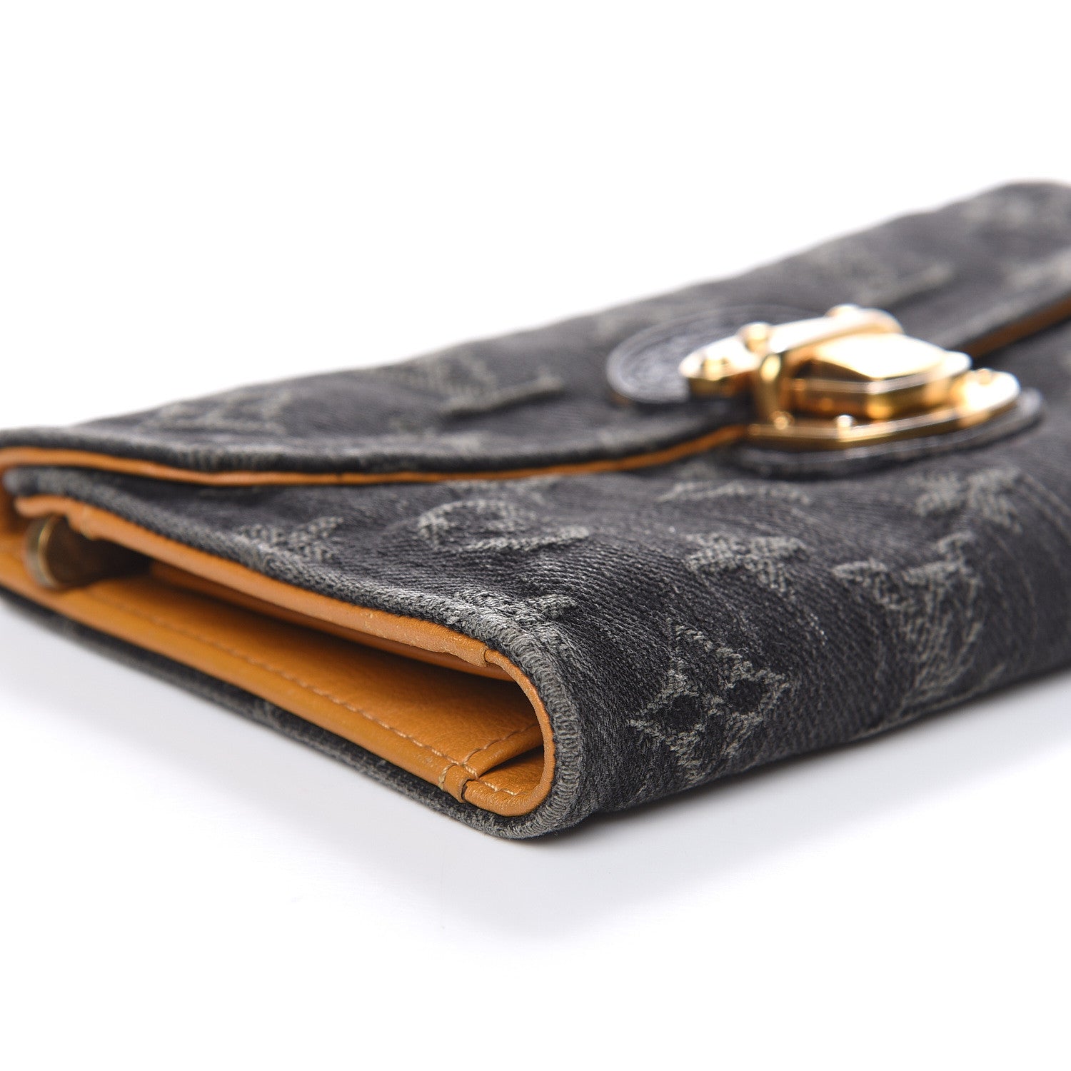 Louis Vuitton Denim Amelia Wallet Black 7 of 16