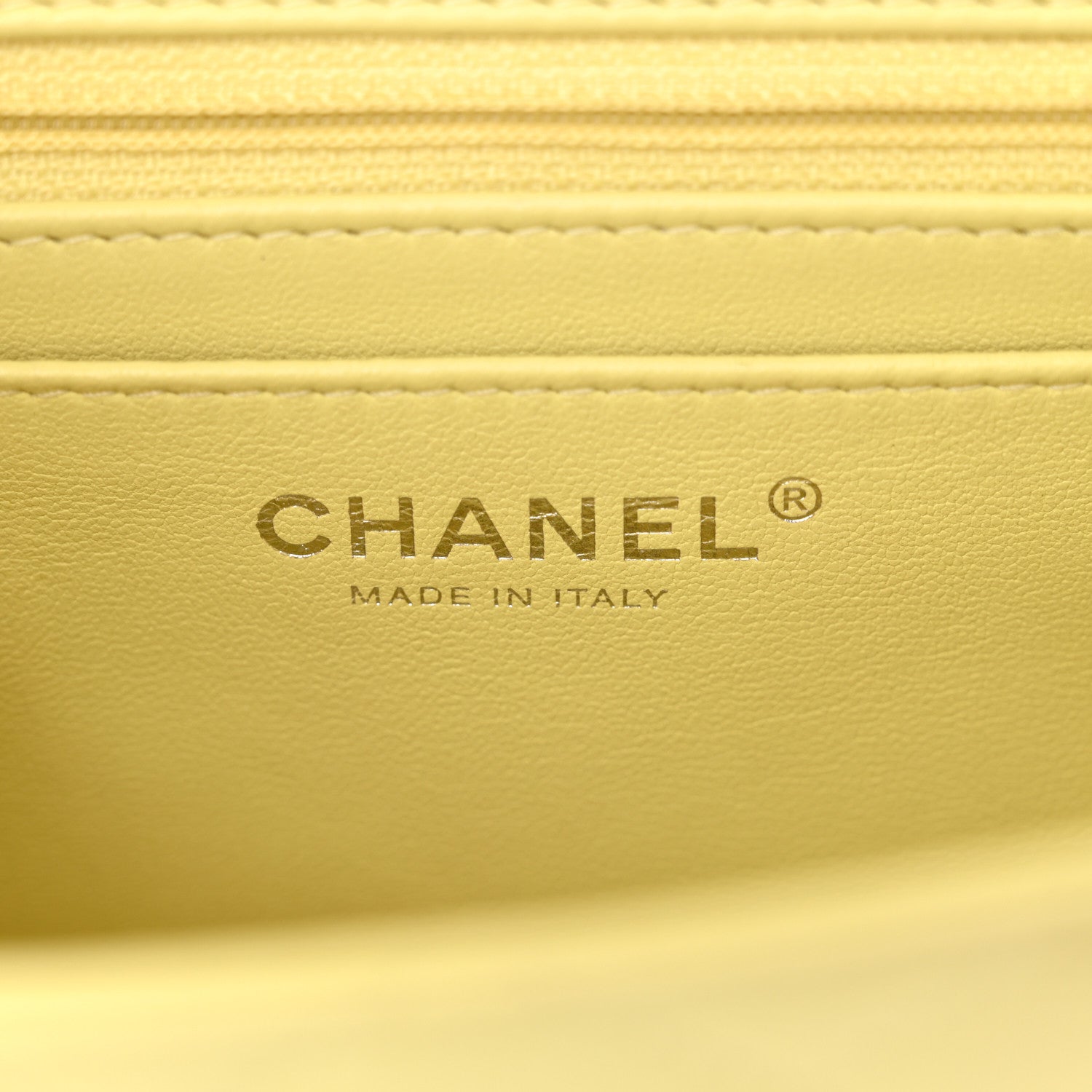 Chanel Lambskin Quilted Mini Square Flap Light Yellow 6 of 14