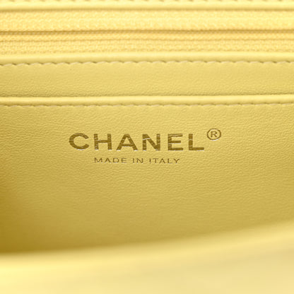 Chanel Lambskin Quilted Mini Square Flap Light Yellow 6 of 14