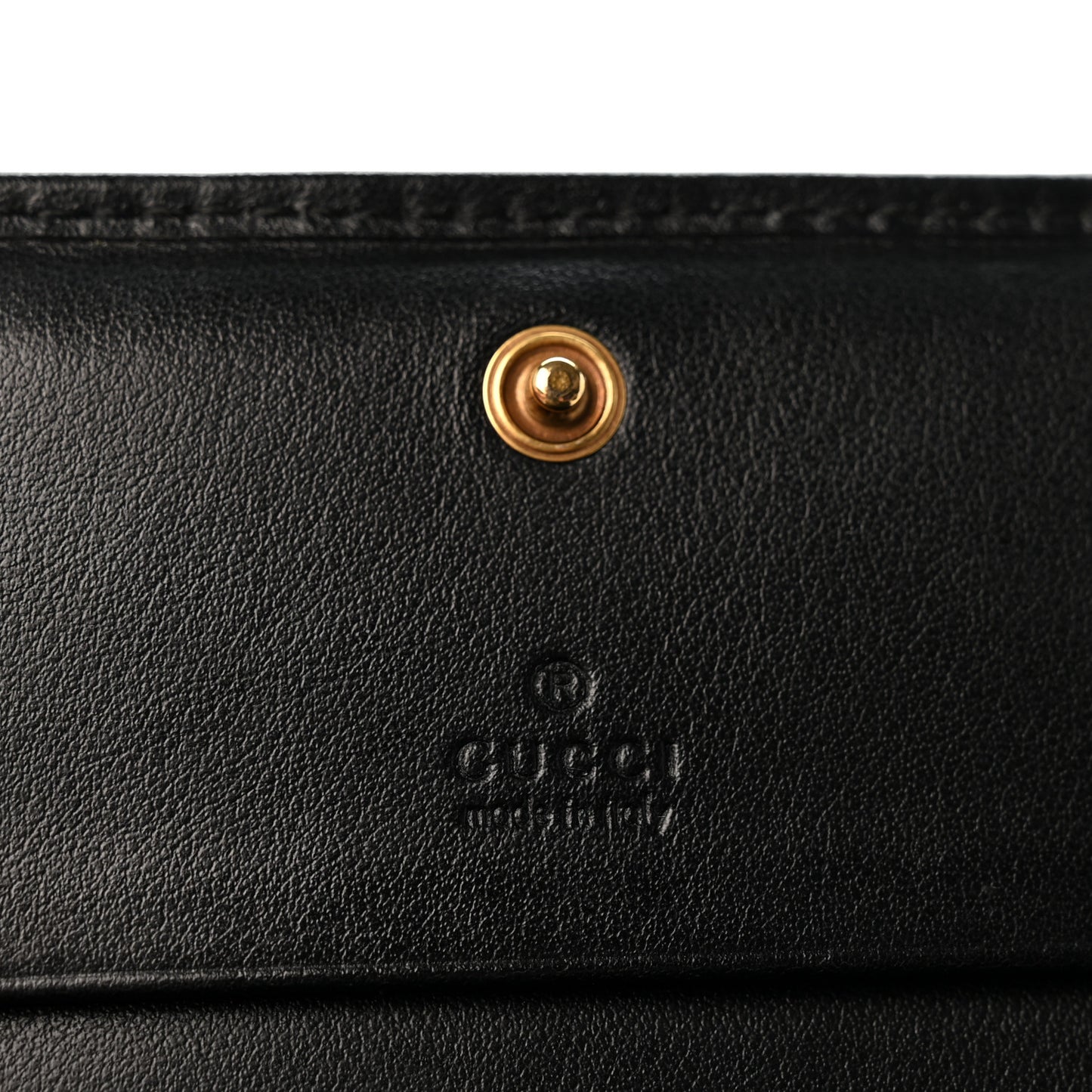 Calfskin Matelasse GG Marmont Card Case Wallet Black