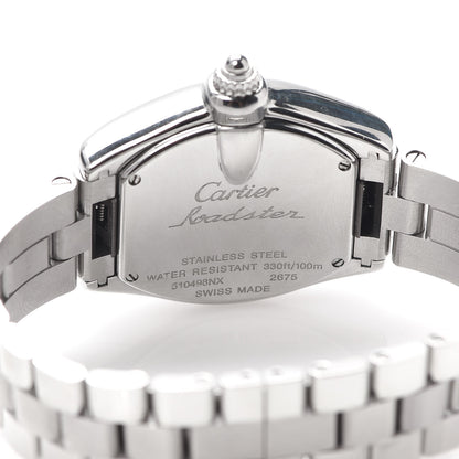Cartier Stainless Steel Mother of Pearl 31mm Roadster Quartz Watch Pink 4 of 7