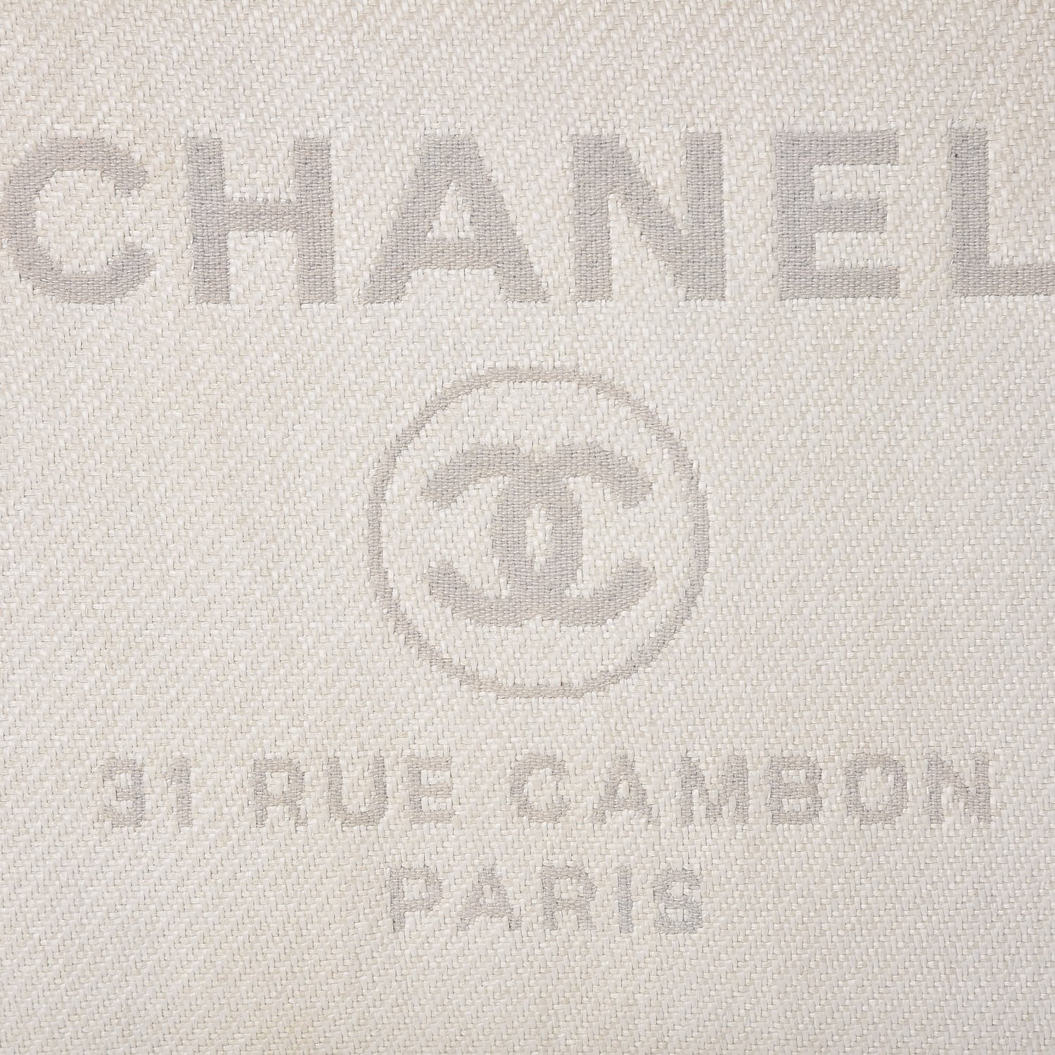 Chanel Canvas Large Deauville Tote White 9 of 13