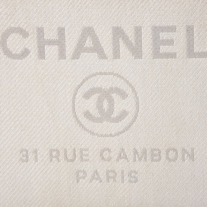 Chanel Canvas Large Deauville Tote White 9 of 13