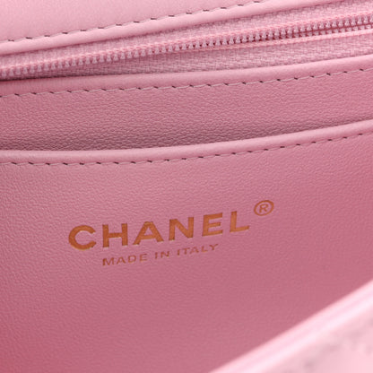 Chanel Lambskin Quilted Mini Rectangular Flap Pink 6 of 11