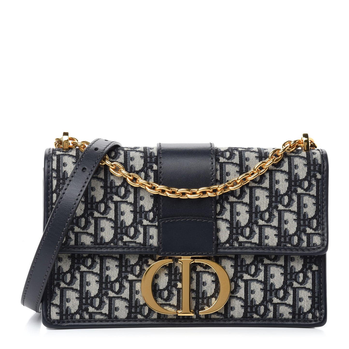 Oblique 30 Montaigne Chain Flap Bag Blue