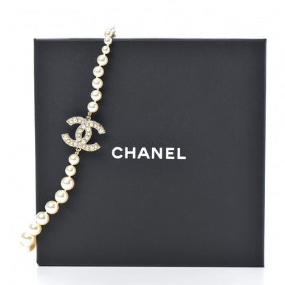 Chanel Graduated Pearl CC Short Necklace Gold 6 of 6