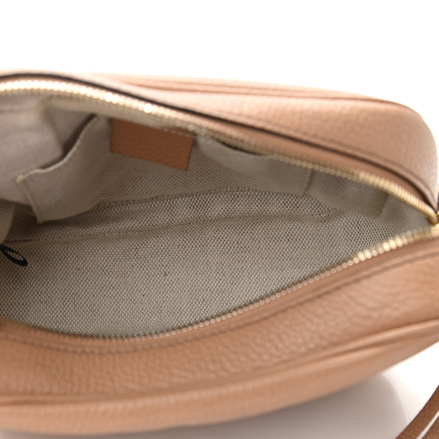 Pebbled Calfskin Small Soho Disco Bag Camelia
