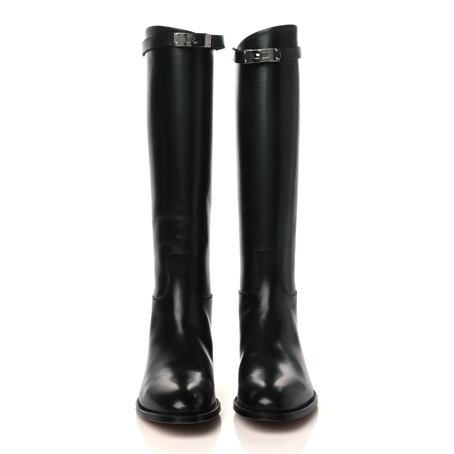 Hermes Box Kelly Jumping Boots 39.5 Black 2 of 6