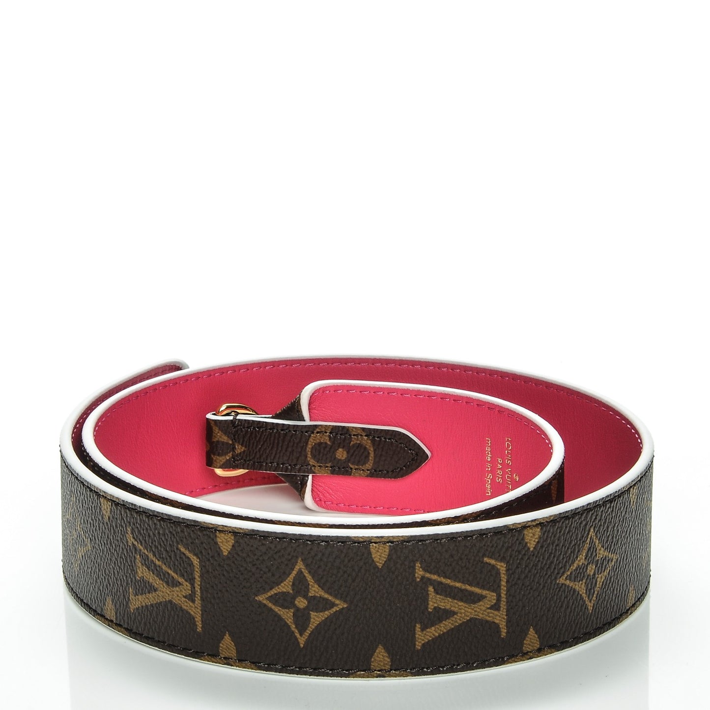 Monogram Bandouliere Shoulder Strap Hot Pink