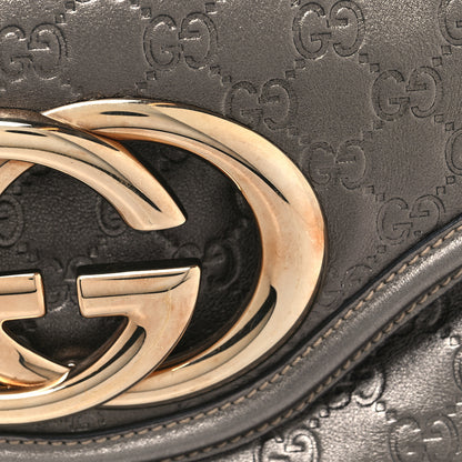 Gucci Guccissima Britt Tassel Shoulder Bag Gunmetal 11 of 14