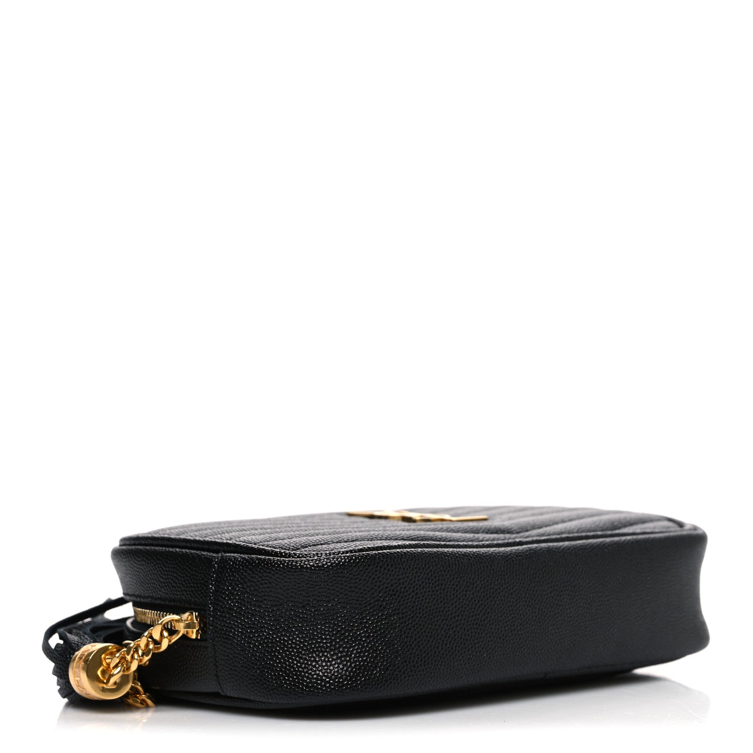 Saint Laurent Grain De Poudre Matelasse Monogram Mini Lou Camera Bag Black 4 of 11