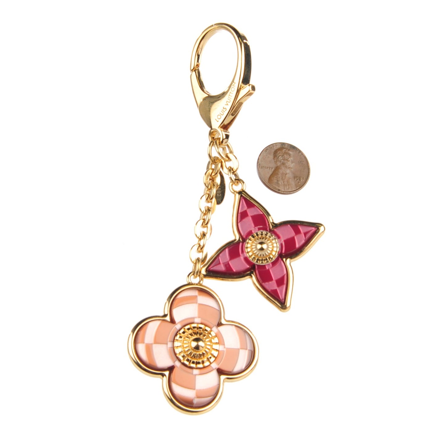 Metal Resin Mosaique Bag Charm Rouge Fauviste