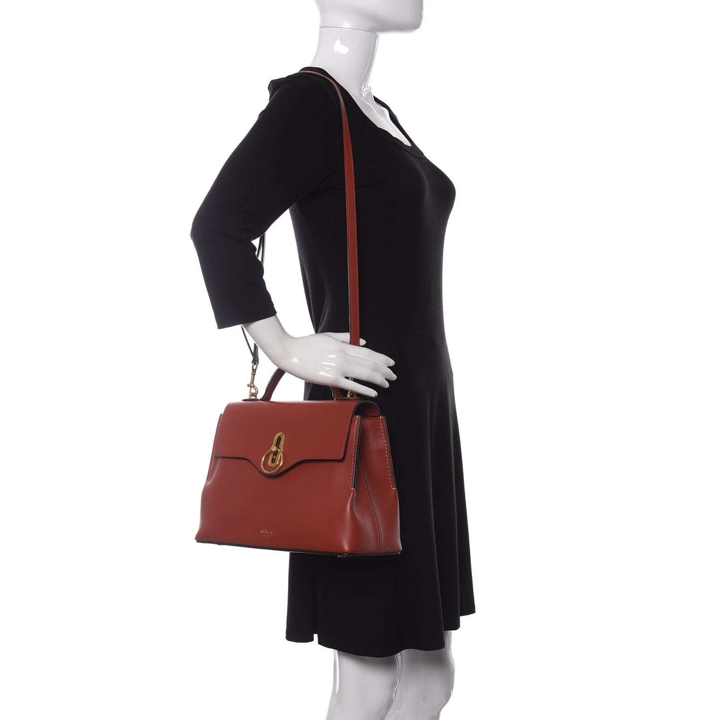 Silky Calfskin Small Seaton Rust