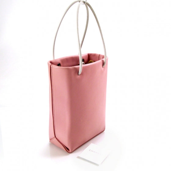 Chanel Leather Shopper Sac Pink 3 of 9