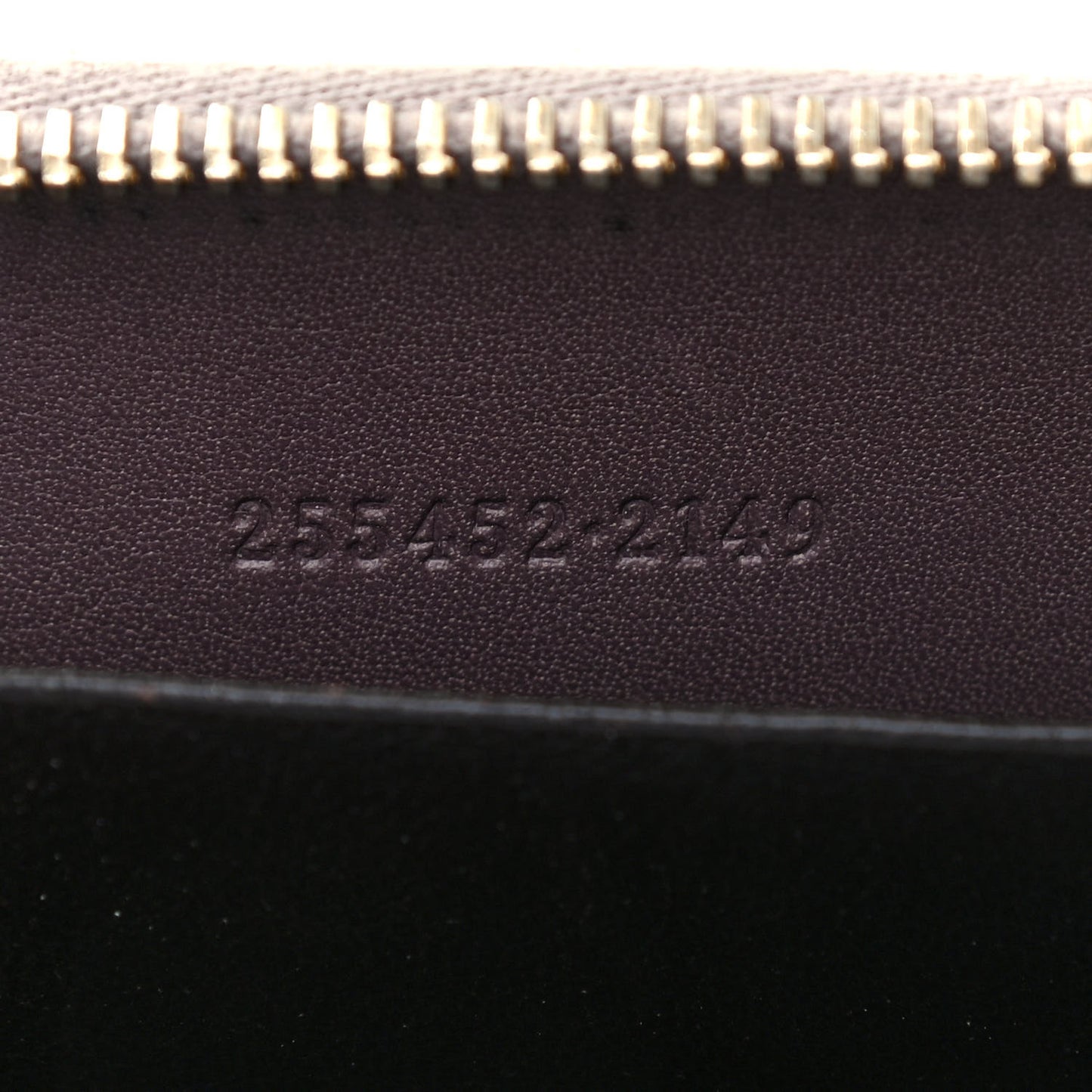 Guccissima Zip Around Card Case Mauve