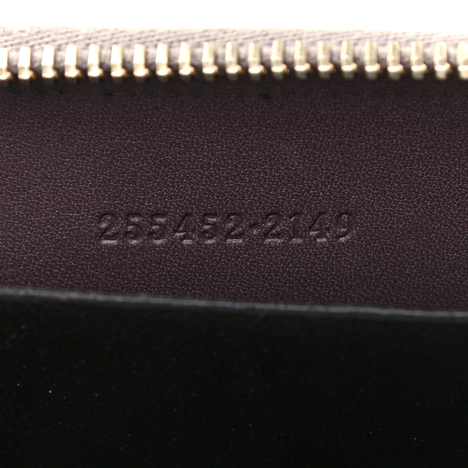Gucci Guccissima Zip Around Card Case Mauve 7 of 8
