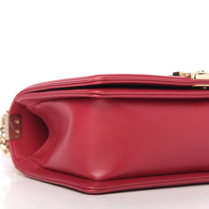 Chanel Lambskin Chevron Quilted Medium Boy Flap Dark Pink 6 of 10