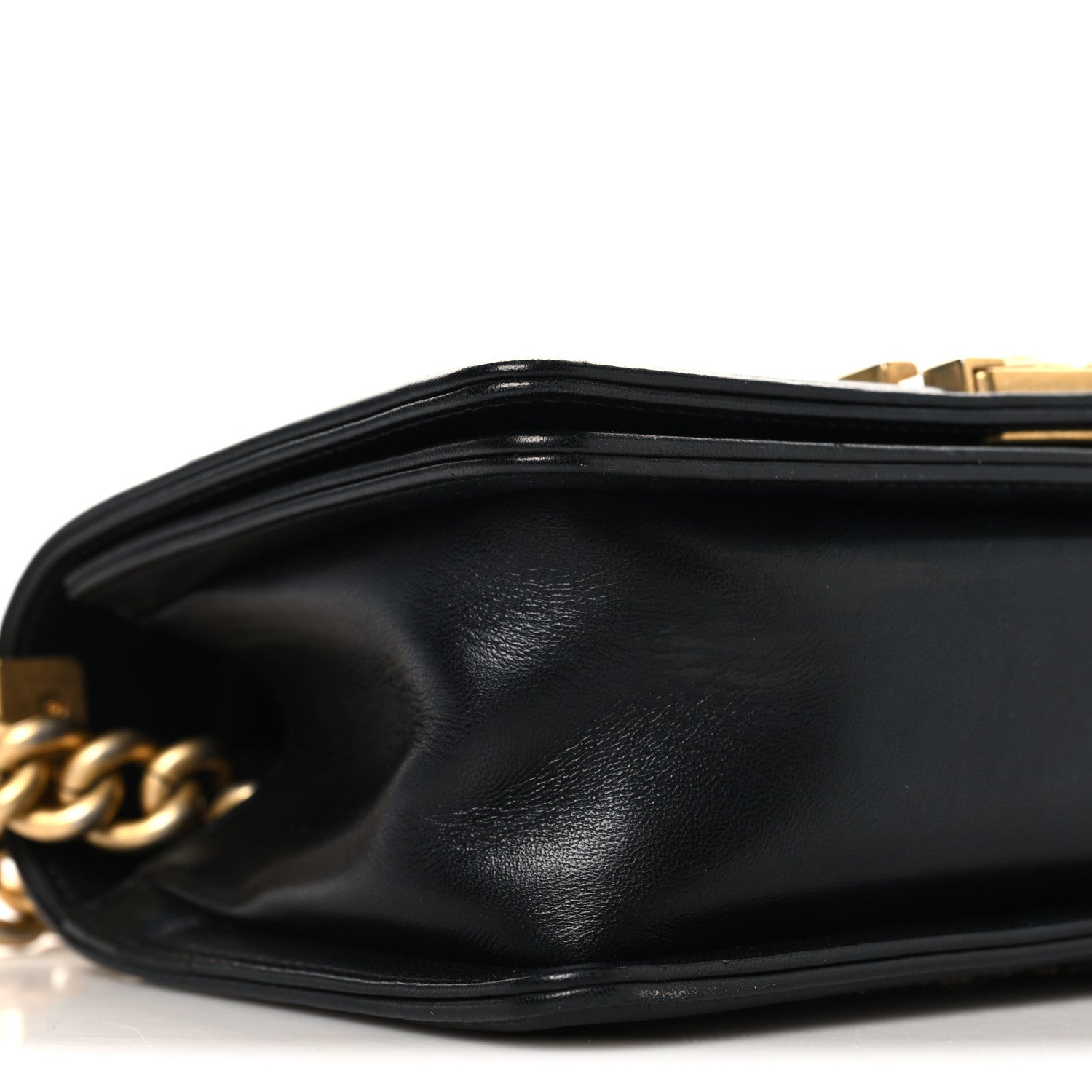 Chanel Lambskin Quilted Small Chain Detail Boy Flap Black 9 of 10