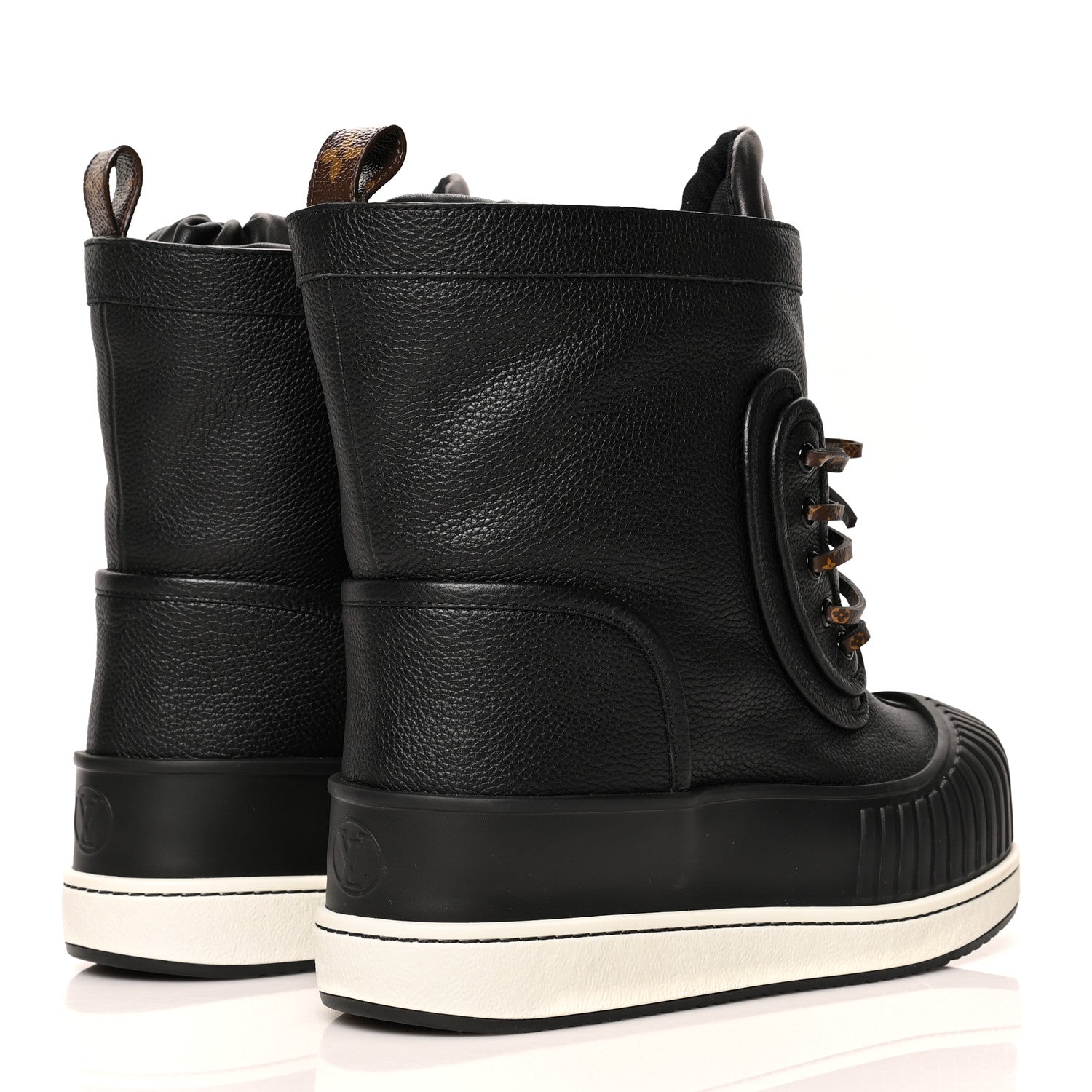 Louis Vuitton Monogram Slalom Flat Half Boots 38 Black 4 of 9