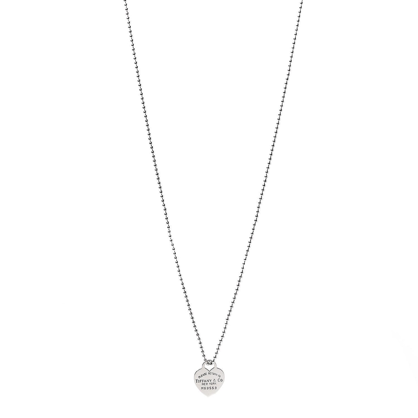 Sterling Silver Long Return to Tiffany Heart Pendant Necklace