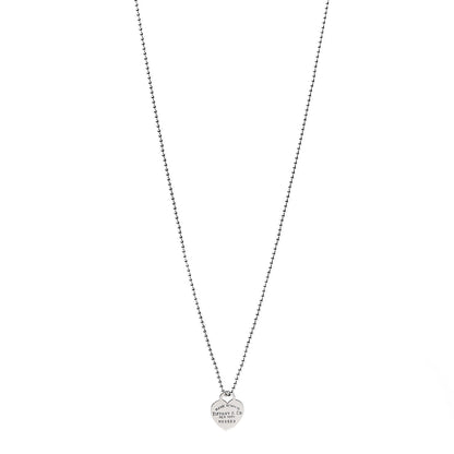 Tiffany Sterling Silver Long Return to Tiffany Heart Pendant Necklace 1 of 5