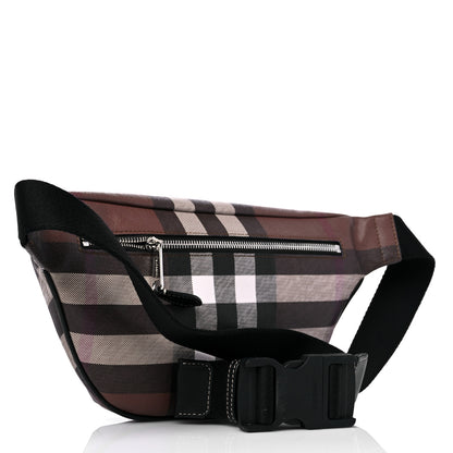 Burberry E-canvas Check Bum Bag Dark Birch Brown 3 of 14