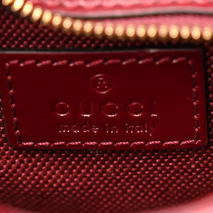 Gucci Calfskin Monogram Mini Moon Side Shoulder Bag Rosso Ancora Red 6 of 9