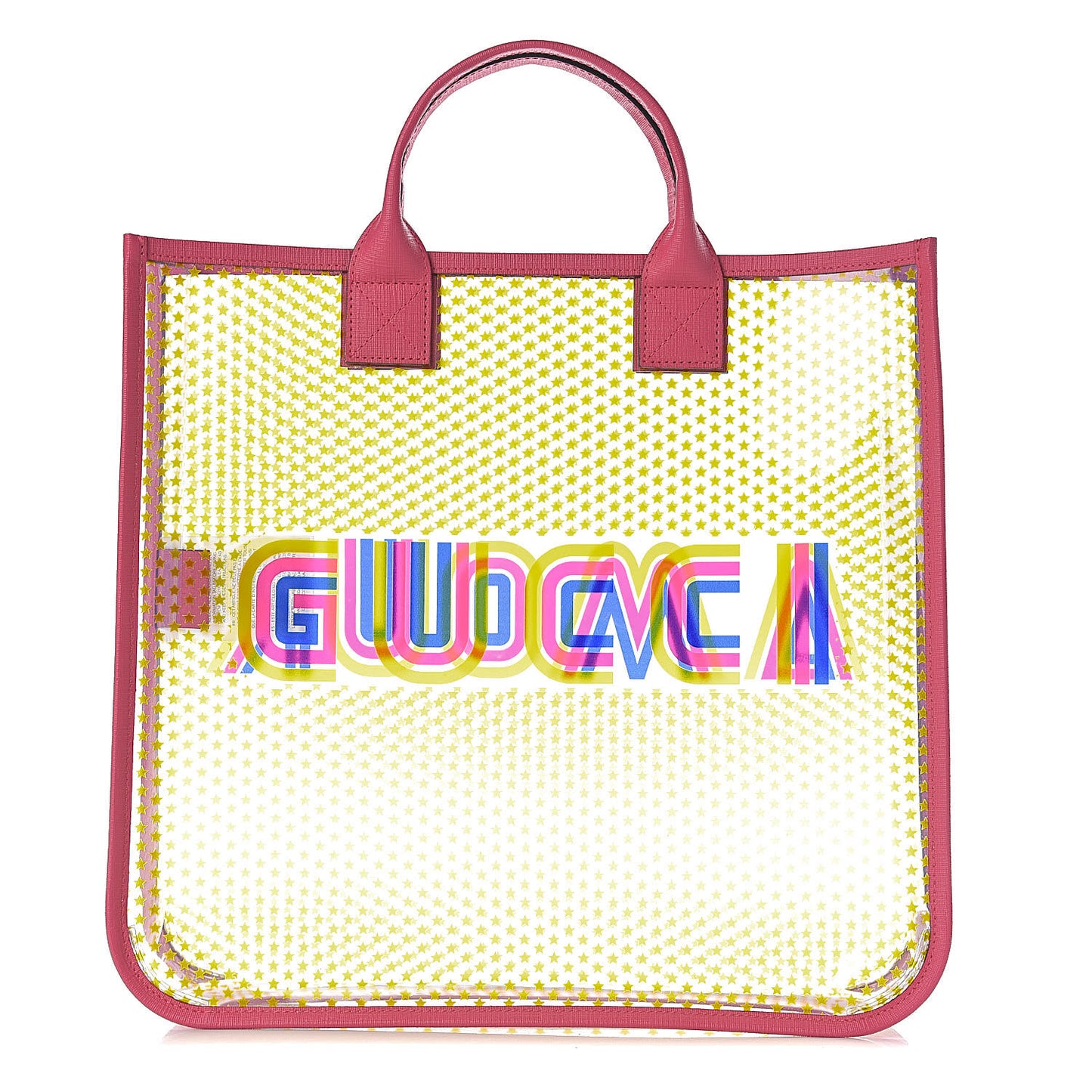 Vinyl Gucci Amour Stars Childrens Tote Multicolor Glass Bright Fuxia
