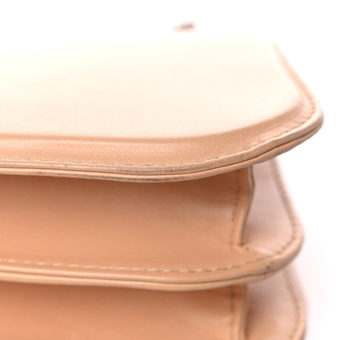 Calfskin Braided Small Chic Flap Light Beige