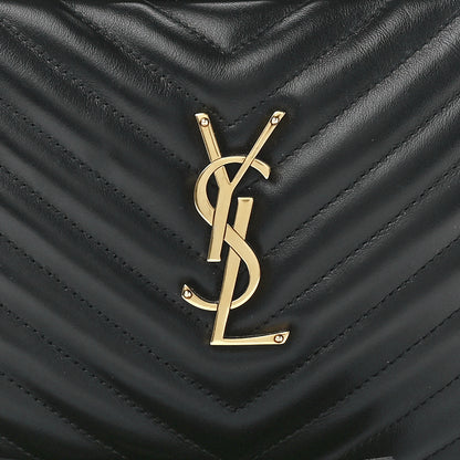 Saint Laurent Calfskin Matelasse Monogram Lou Camera Bag Black 8 of 11