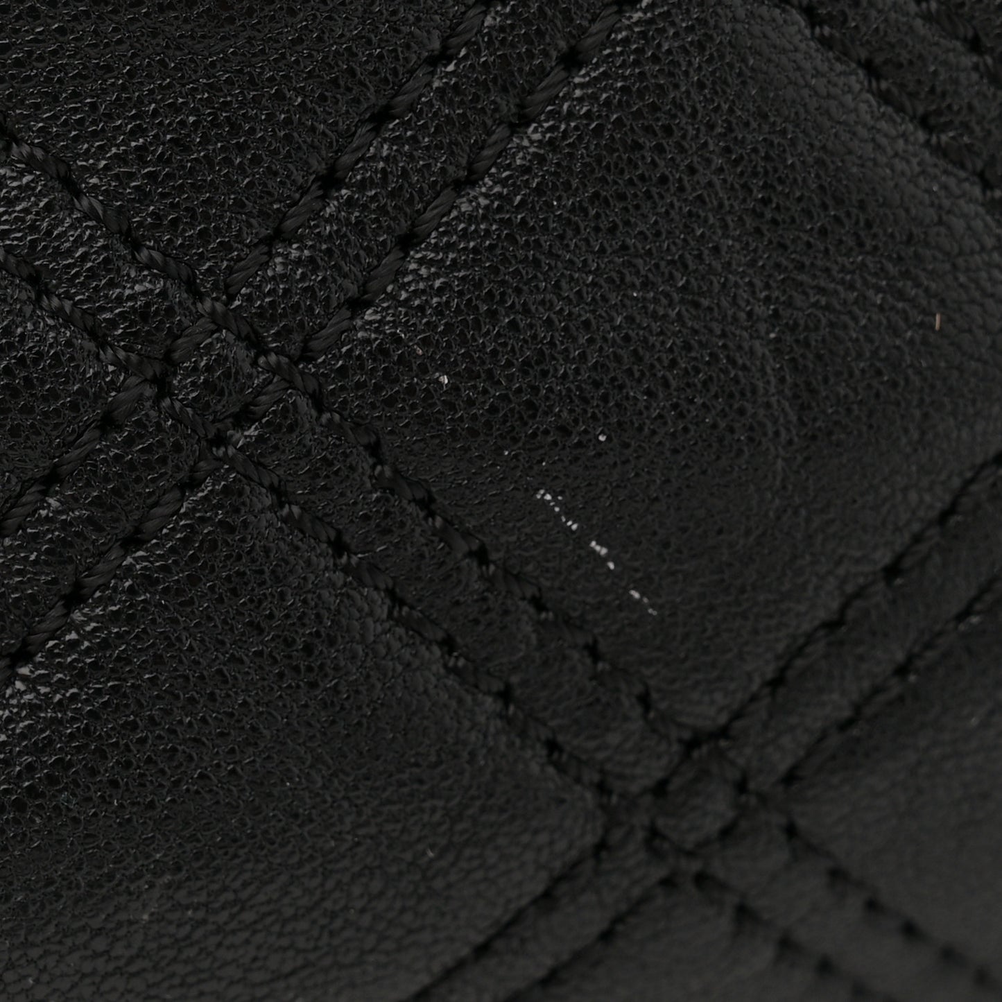 Lambskin Quilted The Large Single Flap Black