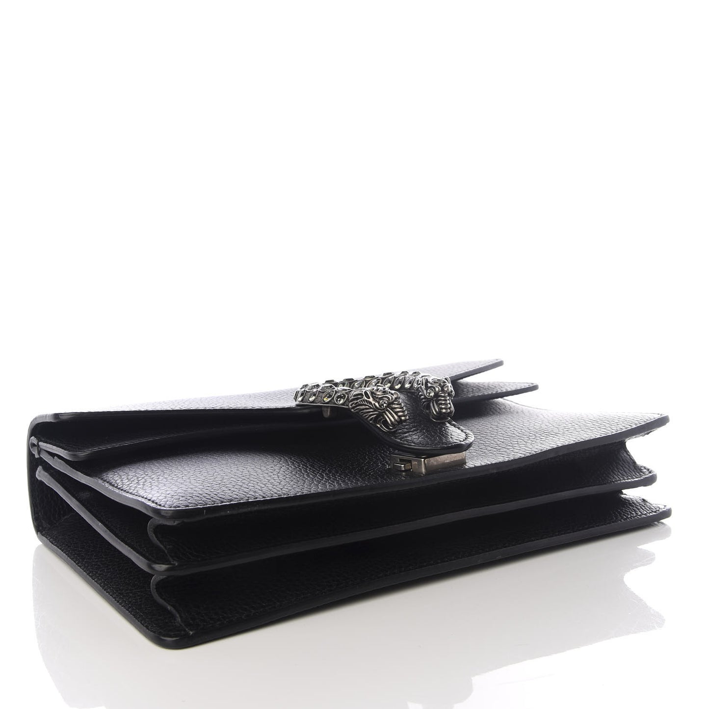 Pebbled Calfskin Small Dionysus Shoulder Bag Black