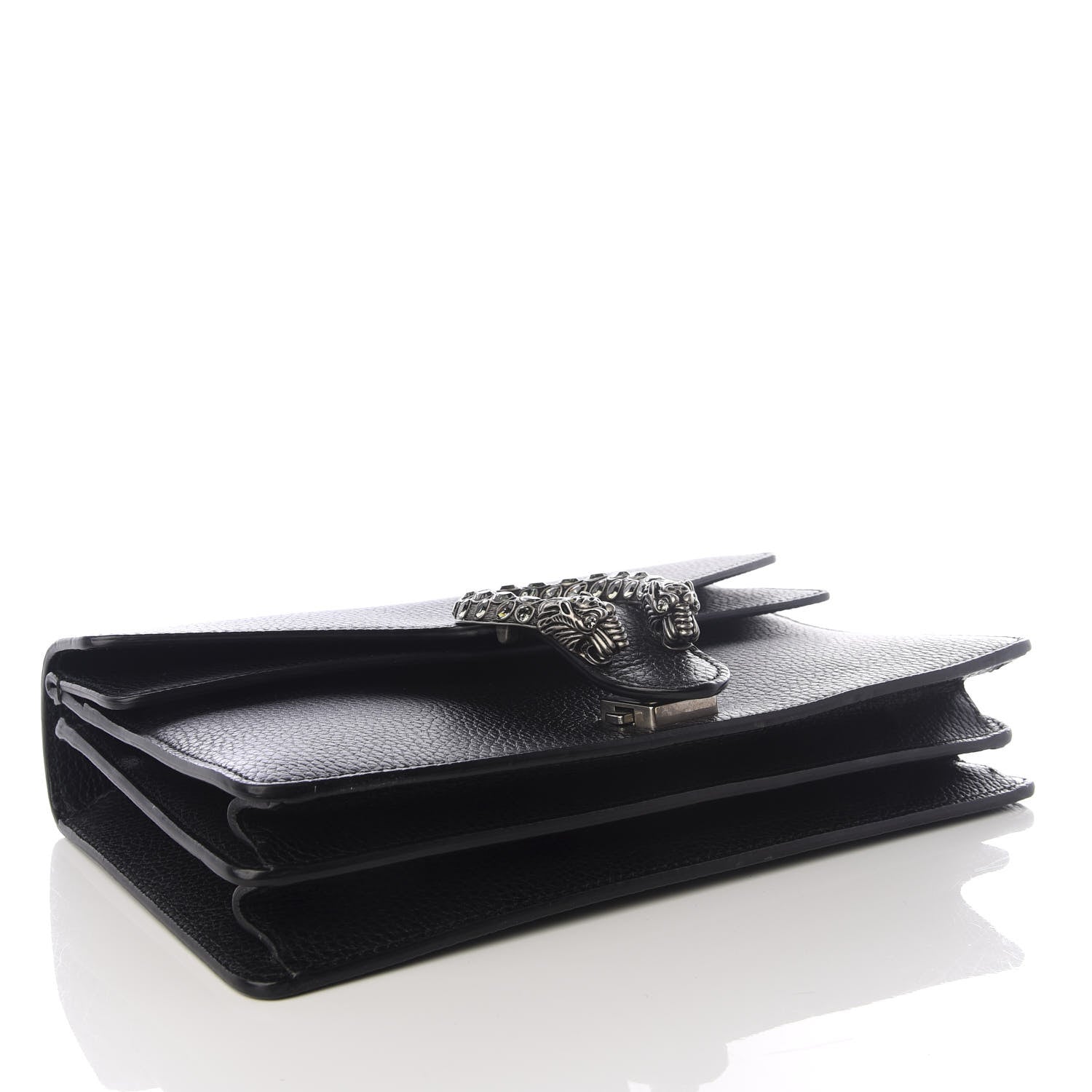 Gucci Pebbled Calfskin Small Dionysus Shoulder Bag Black 3 of 9