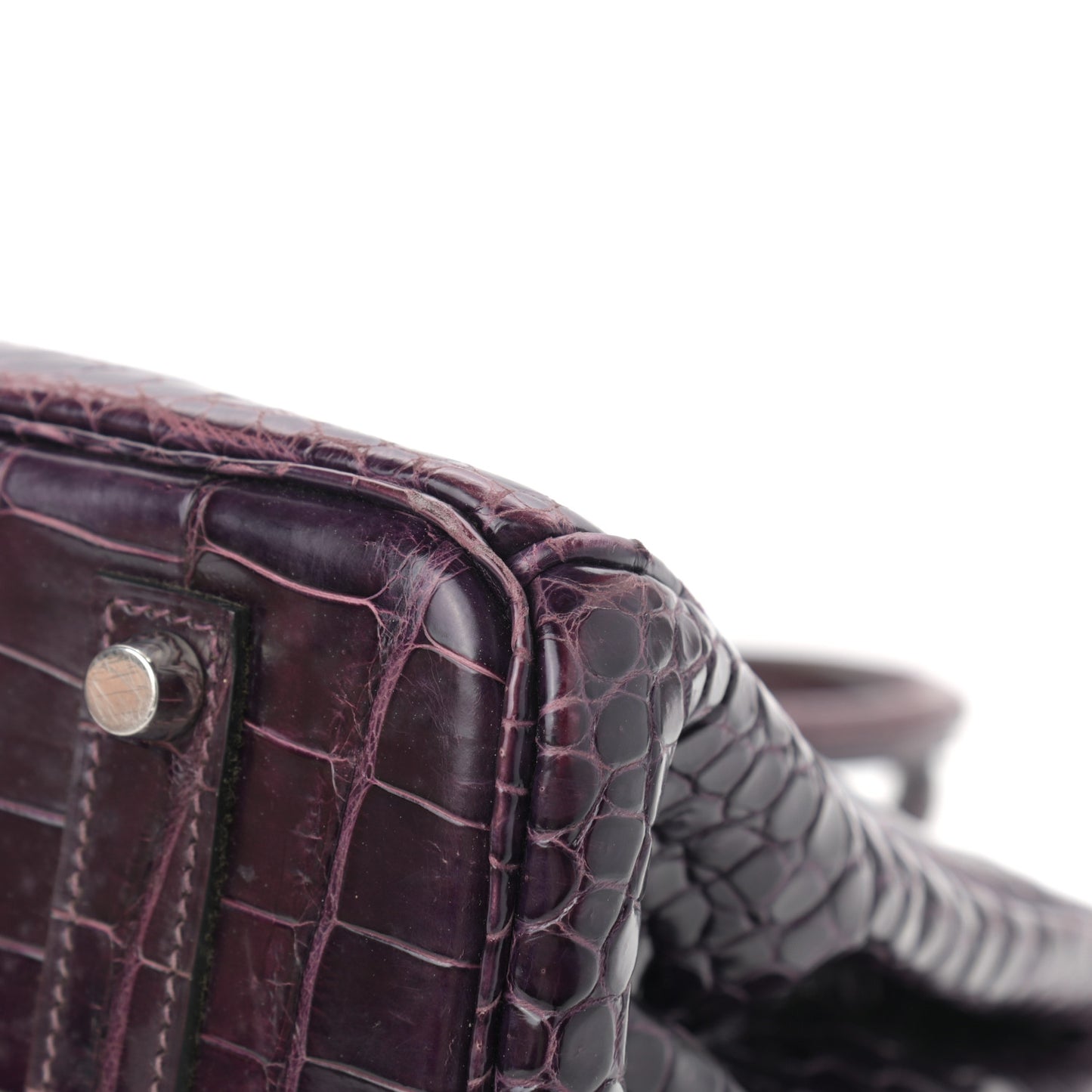 Shiny Porosus Crocodile Birkin 35 Cassis