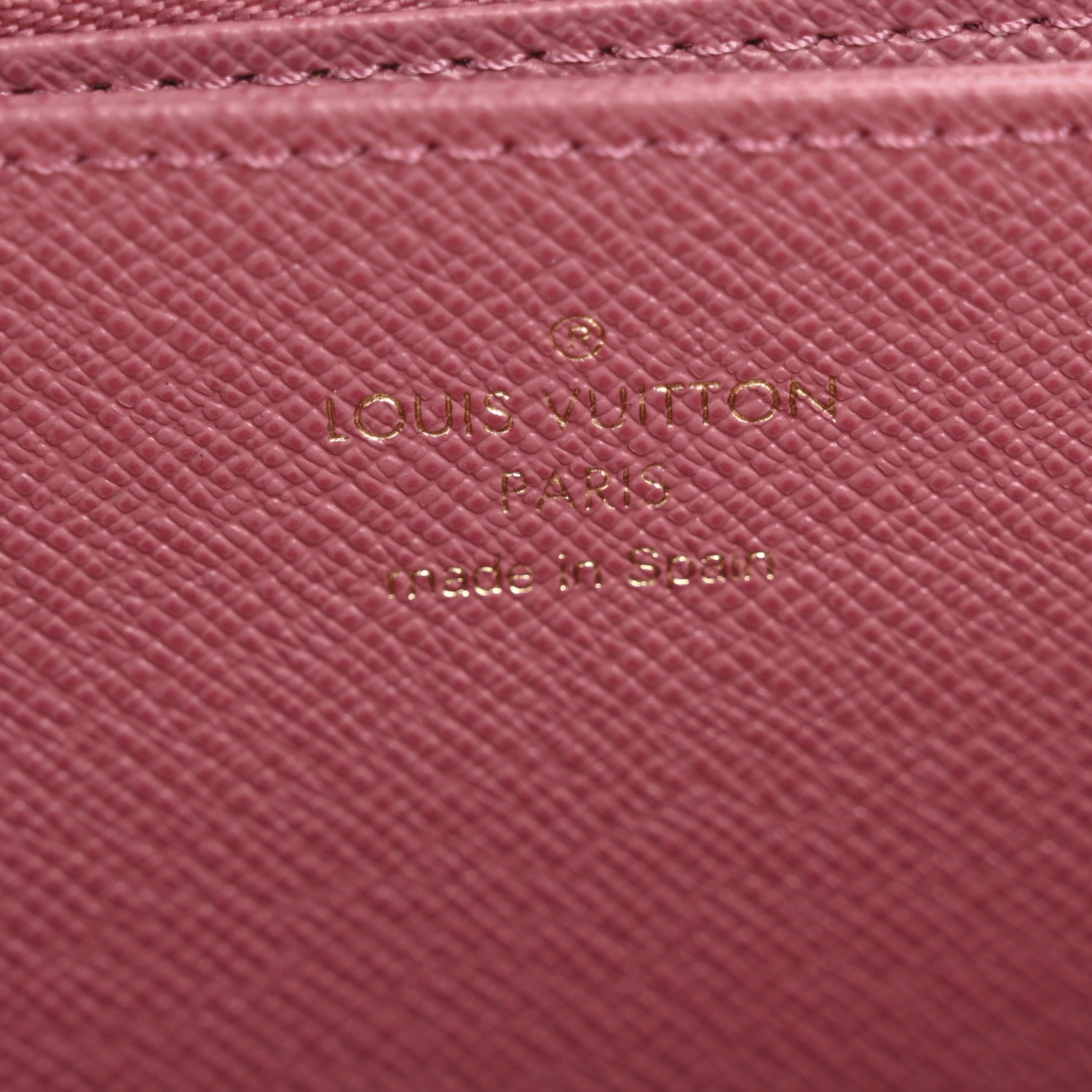 Louis Vuitton Denim Monogram Jacquard Zippy Wallet Pink 6 of 7