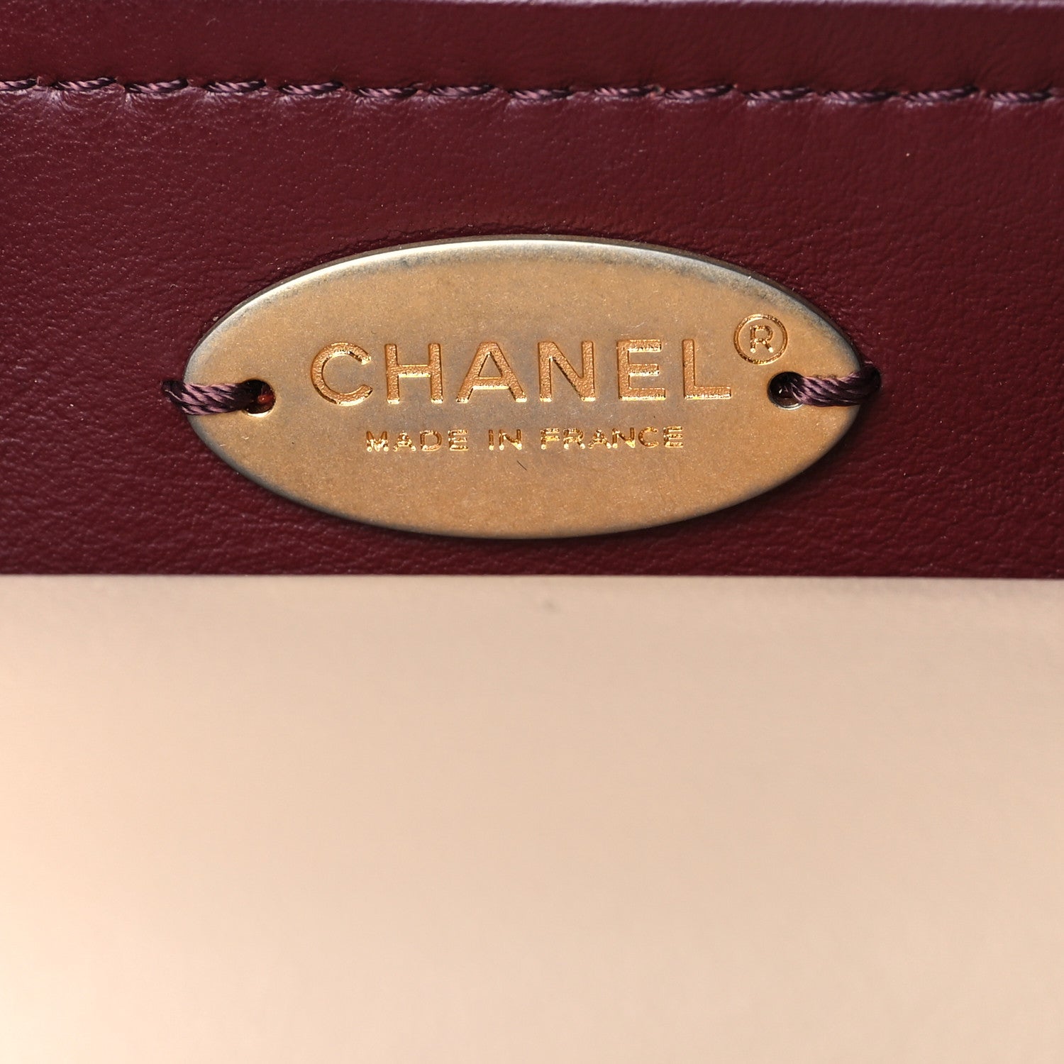 Chanel Bullskin Stitched Bi-Color Medium So Light Shoulder Bag Beige 6 of 9